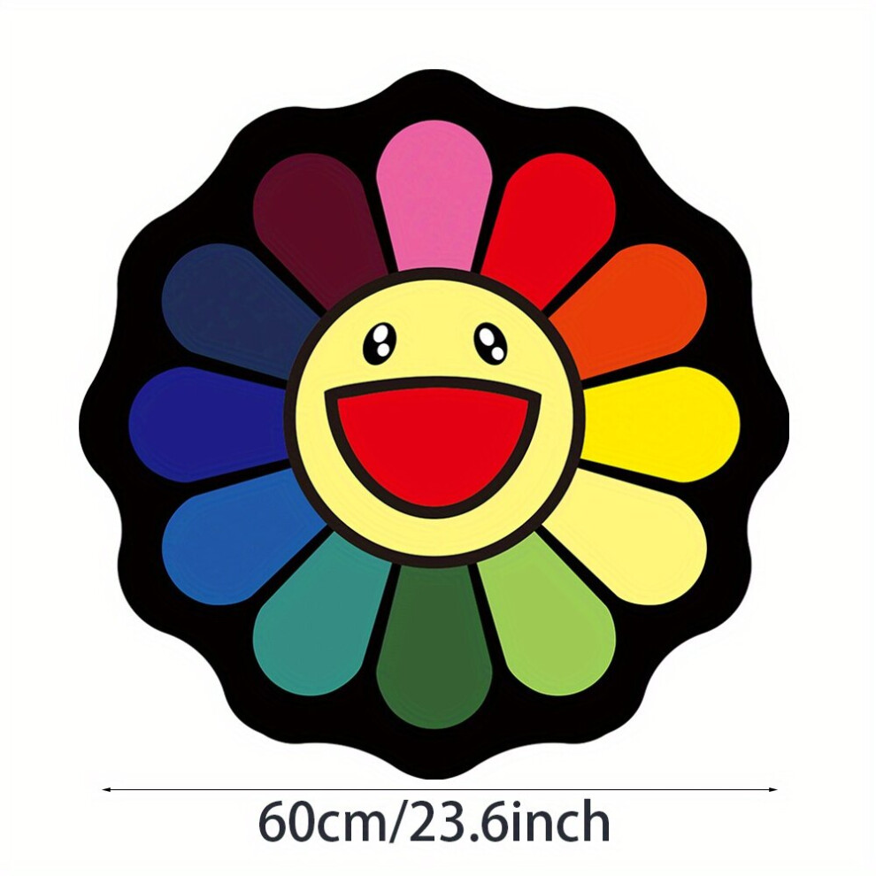 Sunflower Floor Rug Round Rug Baby Play Mat Round Rug Crawling Mat Play Blanket Floor Fun Gym Play Mat Baby Kids