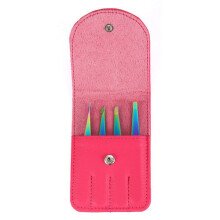 (Rose red) Stainless Steel Slant Tweezer Set and Pointed Hair Removal Tweezers Precision Tweezers for Ingrown Hair