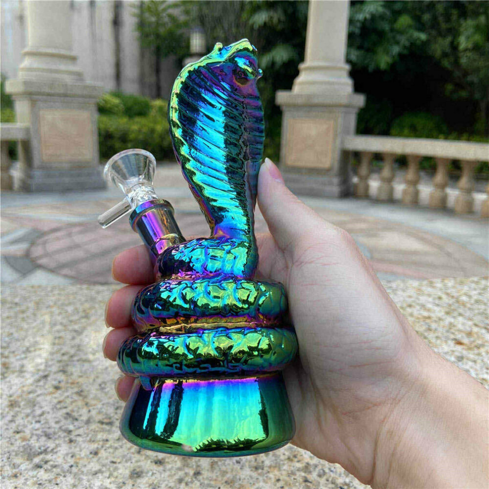 Hookah Colorful Snake Bong 6" Glass Water Pipe Smoking Bubbler Hookah Pipes