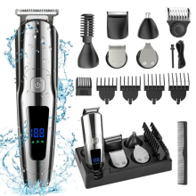 Hair Clipper Electric Beard Trimmer for Men Cordless Haircut Face Nose Ear Hair Groomer Kit