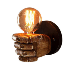 (  Right hand) Industrial Fist Wall Sconce Plug In Wall Light Fitting Home Bar Indoor Lamp