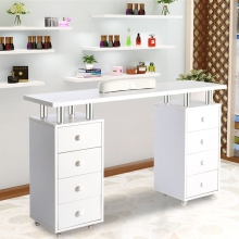 Mobile Manicure Technician Nail Table with 8 Drawers Storage