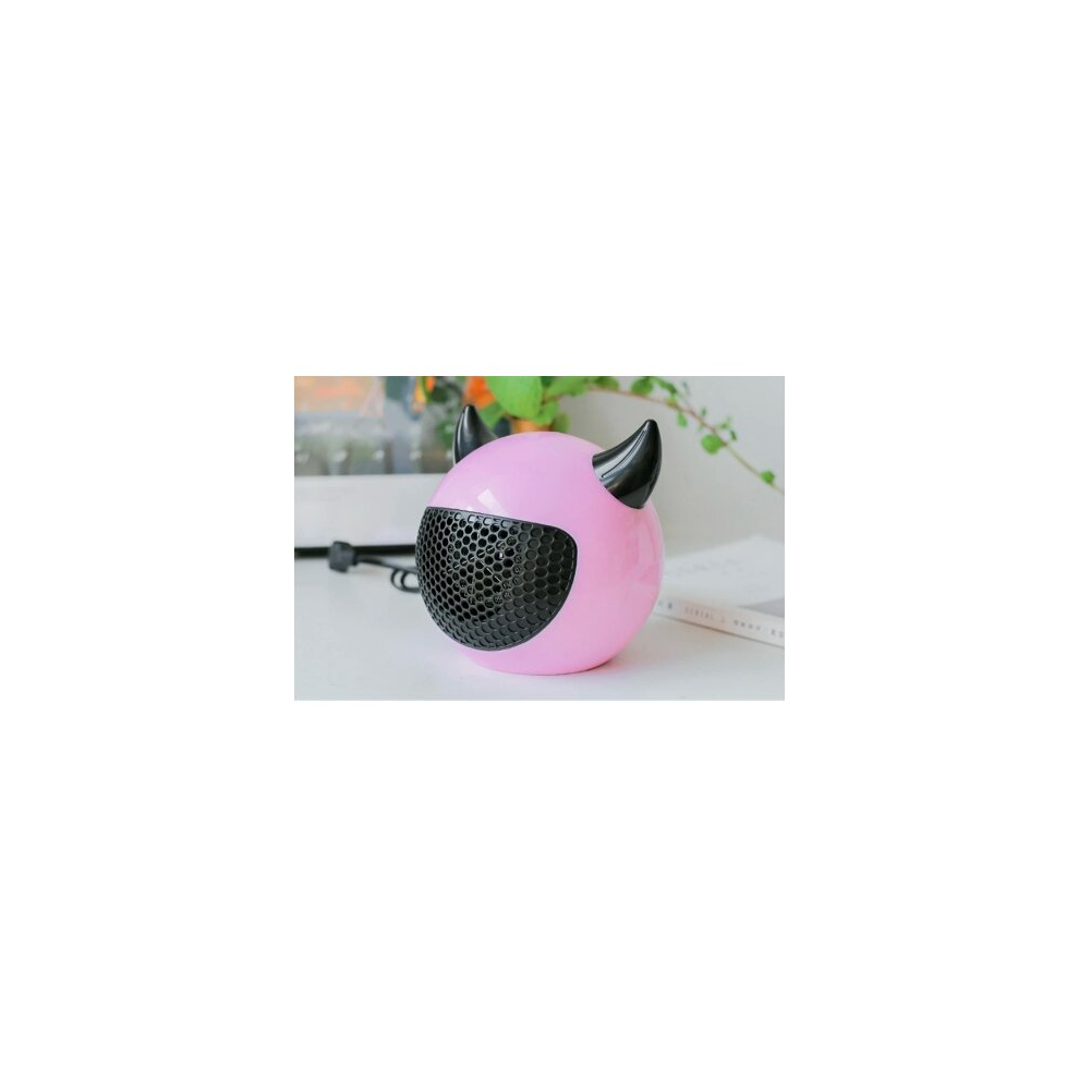 (Pink) 400W portable electric Hand warmer desktop fan heater electric heating wire heating fan heater winter home office heater