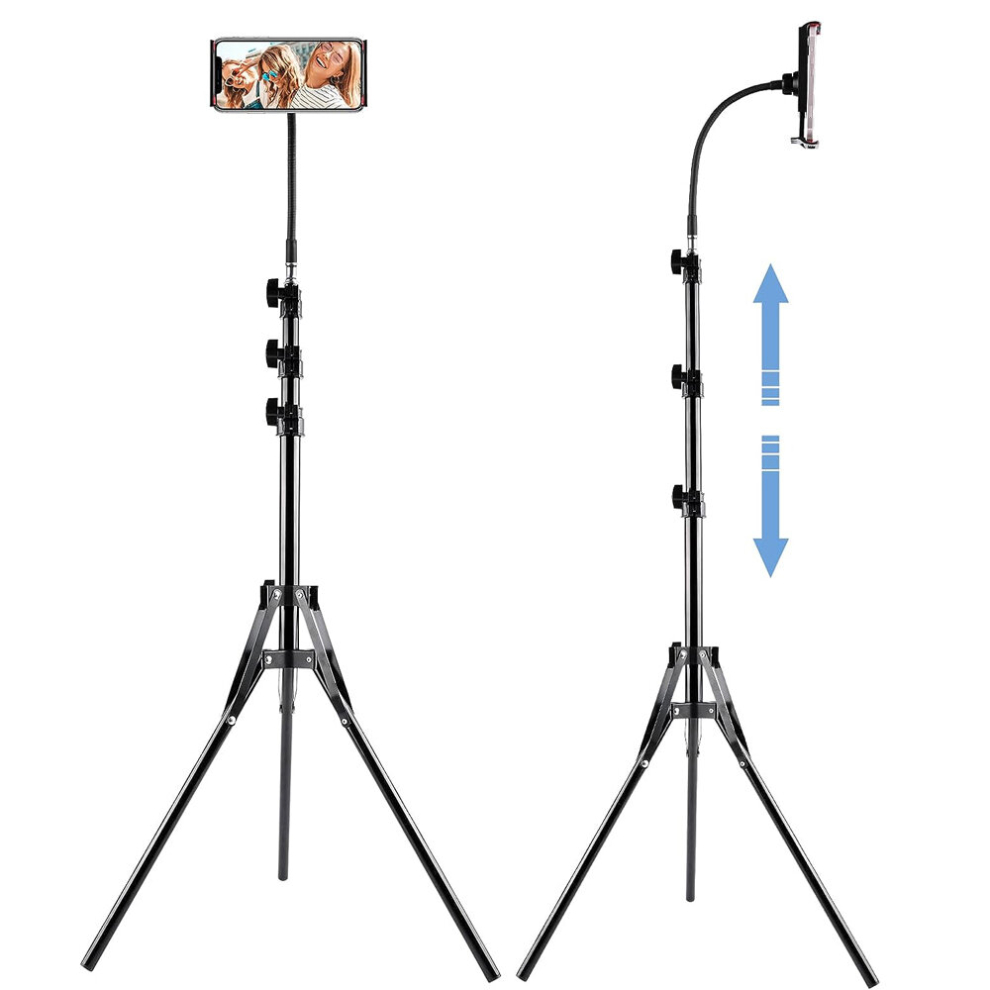 170cm Telescopic Mobile Phone Tripod Flexible Gooseneck Holder Outdoor