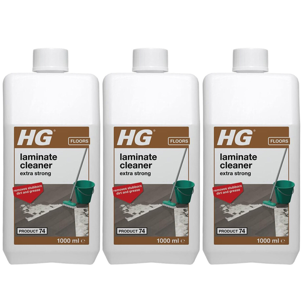 3 x HG laminate cleaner extra strong With Powerful Cleaner - 1Liter