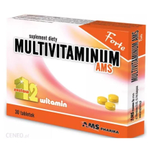 Multivitaminum AMS Forte 30 tab Multiwitamina A + B + D + E + K + C + MAGNESIUM ZINC Olimp