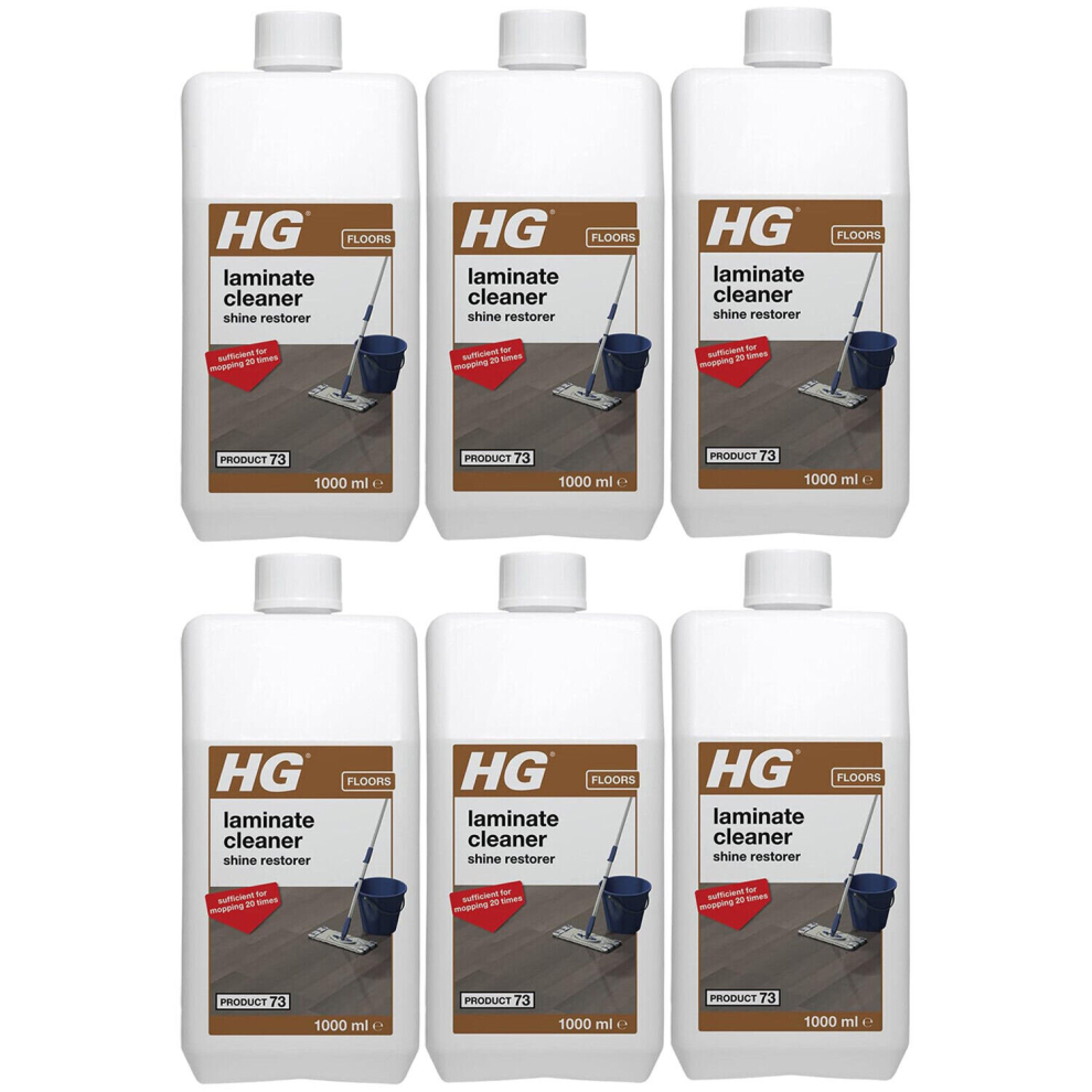 6 x HG Laminate Cleaner Shine Restorer Product 73 - 1Litre