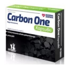 Carbon One 20 kap Rodzina Zdrowia Activated carbon diarrhea WEGIEL AKTYWNY detox