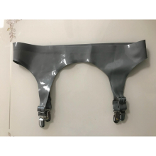 Sexy Silver Latex Underwear Garter Belt.Suspenders