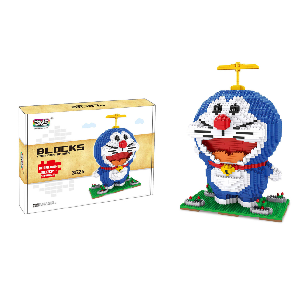 Bonxaif (Style # 4-2070Pcs) Doraemon My Neighbor Totoro Building Blocks Puzzle Micro 3D Figures Brick Toys