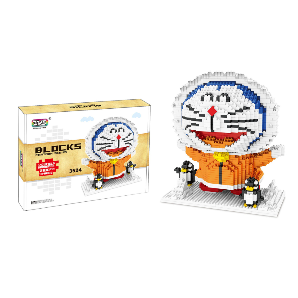 Bonxaif (Style # 2-2180Pcs) Doraemon My Neighbor Totoro Building Blocks Puzzle Micro 3D Figures Brick Toys