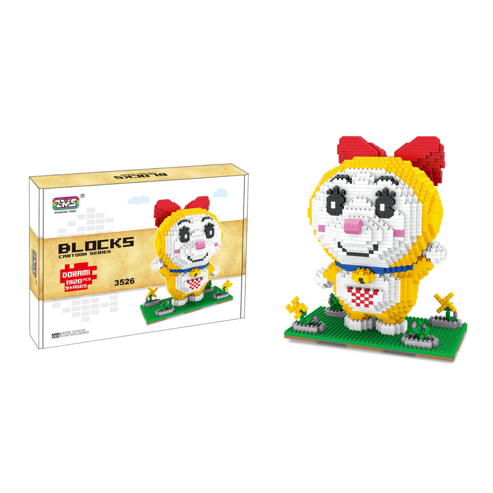 Bonxaif (Style # 3-1920Pcs) Doraemon My Neighbor Totoro Building Blocks Puzzle Micro 3D Figures Brick Toys