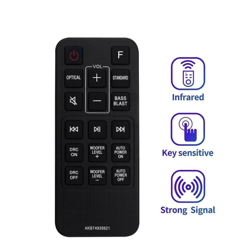 Replace Akb74935621 Remote Control For Lg Sound Bar Sj2 Sj2.aeusllk Sj2.deusllk 2