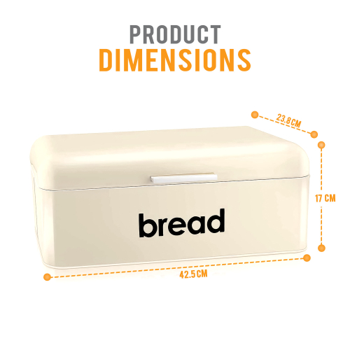 Retro Rectangle Bread Bin Kitchen Food Loaf Storage 1