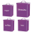 METAL BREAD BIN 5PC STORAGE CANISTERS SET SUGAR COFFEE TEA ENAMEL COATED 5