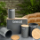 (GREY) 5pc-Kitchen Set Bread Bin Tea Coffee Sugar Tins Biscuit Barrel Sealed Containers 1