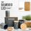 (GREY) 5pc-Kitchen Set Bread Bin Tea Coffee Sugar Tins Biscuit Barrel Sealed Containers 3