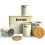 (CREAM) 5pc-Kitchen Set Bread Bin Tea Coffee Sugar Tins Biscuit Barrel Sealed Containers 3