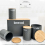 (GREY) 5pc-Kitchen Set Bread Bin Tea Coffee Sugar Tins Biscuit Barrel Sealed Containers 5