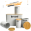 (WHITE) 5pc-Kitchen Set Bread Bin Tea Coffee Sugar Tins Biscuit Barrel Sealed Containers 1