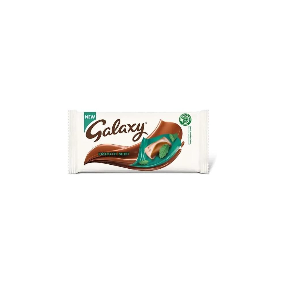 3 x Galaxy Smooth Mint Chocolate Block Bar 110g