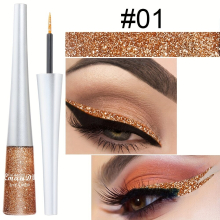 16 Glitter Liquid Eyeliner Stick Sequins Sparkling Fine Tip Eyeliner Stick Easy Apply Long Wear Waterproof Eye Makeup Tool For Stages And Parties