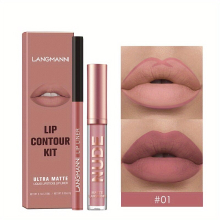 6 Nude Lip Liner And Lipstick Set Matte Finish Rendering Lipstick With Matching Smooth Lip Liner Waterproof Long Lasting Gift Set For Daily Use