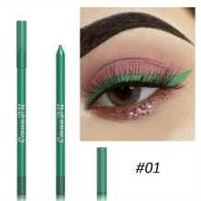 12 Colourful Eyeliner Pen High Pigmented Pearly Shimmer Metallic Smokey Punk Gothic Style Eyeliner Long Lasting Waterproof Eyeliner Stick
