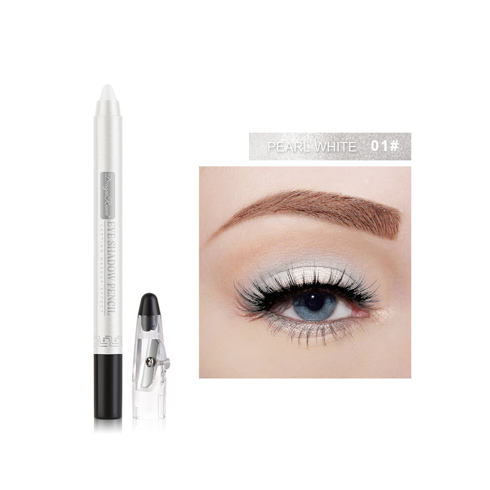 Multicoloured 12 Eyeshadow Pen Shimmer Eyeliner Stick Pearly Glitter Eye Brightening Eyeshadow Foaming Pen With Sharpener Women