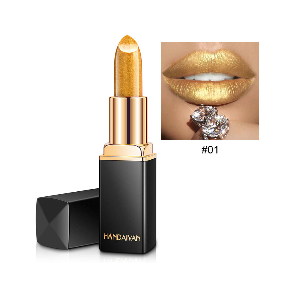 Multicoloured Shimmering Metallic Pearlescent Changing With Temperature Gilded Lipstick
