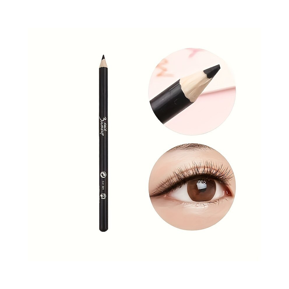 Black And Brown Eyeliner Pencil Waterproof And Sweat Proof Long Lasting Smudge Proof Hard Refill Eyebrow Pencil