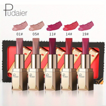 5 Pcs Matte Lipstick Set Matte Finish Rendering Lipstick Waterproof Long Lasting Birthday & Gift Set For Women