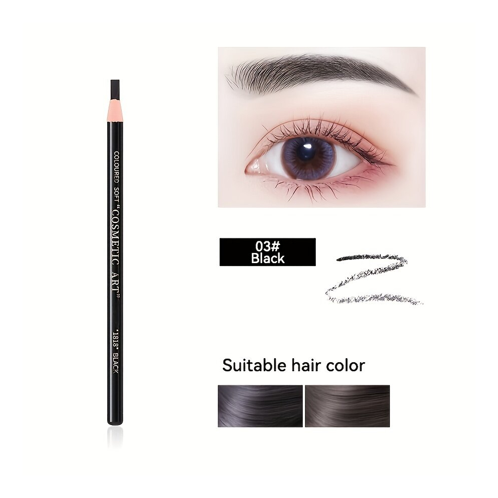 Multicoloured Waterproof Eyebrow Pencil No Sharpening Needed Refillable & Tear Off
