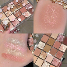 20 colors Earth Tone Glitter Eyeshadow Palette Creamy Shimmer Matte Texture Waterproof Eyeshadow Cosmetic Tool