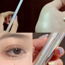 Pearly Eyeliner Pen And Champagne Dual Use For Highlighting Stick Waterproof Smudge Proof Brightening Eyeshadow Pen