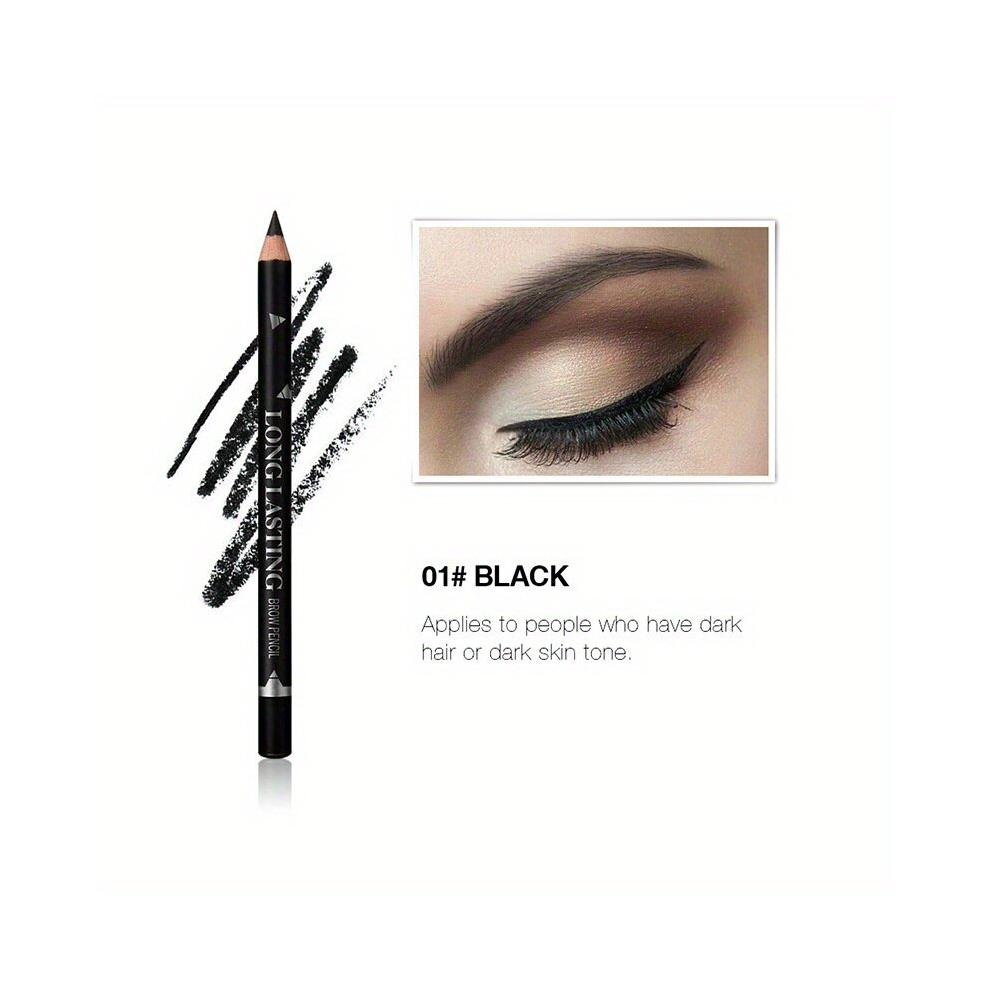 Waterproof And Sweat Proof Dual Purpose Eyeliner And Eyebrow Pencil And Brown Makeup Pencil For Long Lasting Eye Makeup