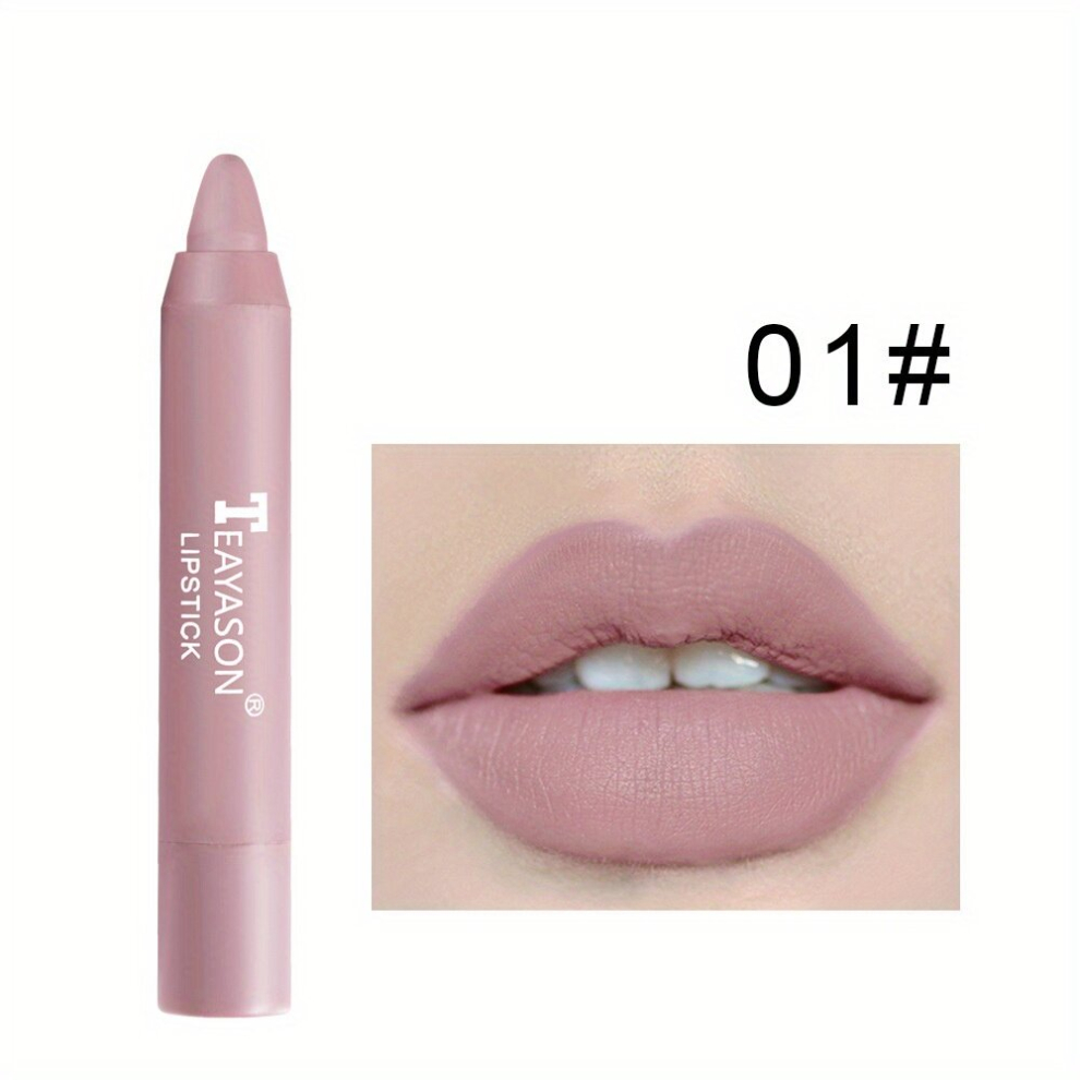 Multicoloured 12 Colors Rich Matte Lipstick Long Lasting Smudge Proof Lip Gloss With Vibrant
