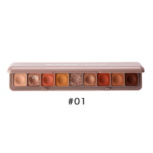 9 colors Long Lasting Waterproof Eyeshadow Palette with Shimmer Pearly Matte and Glitter Textures Perfect Gift for Women and Girls