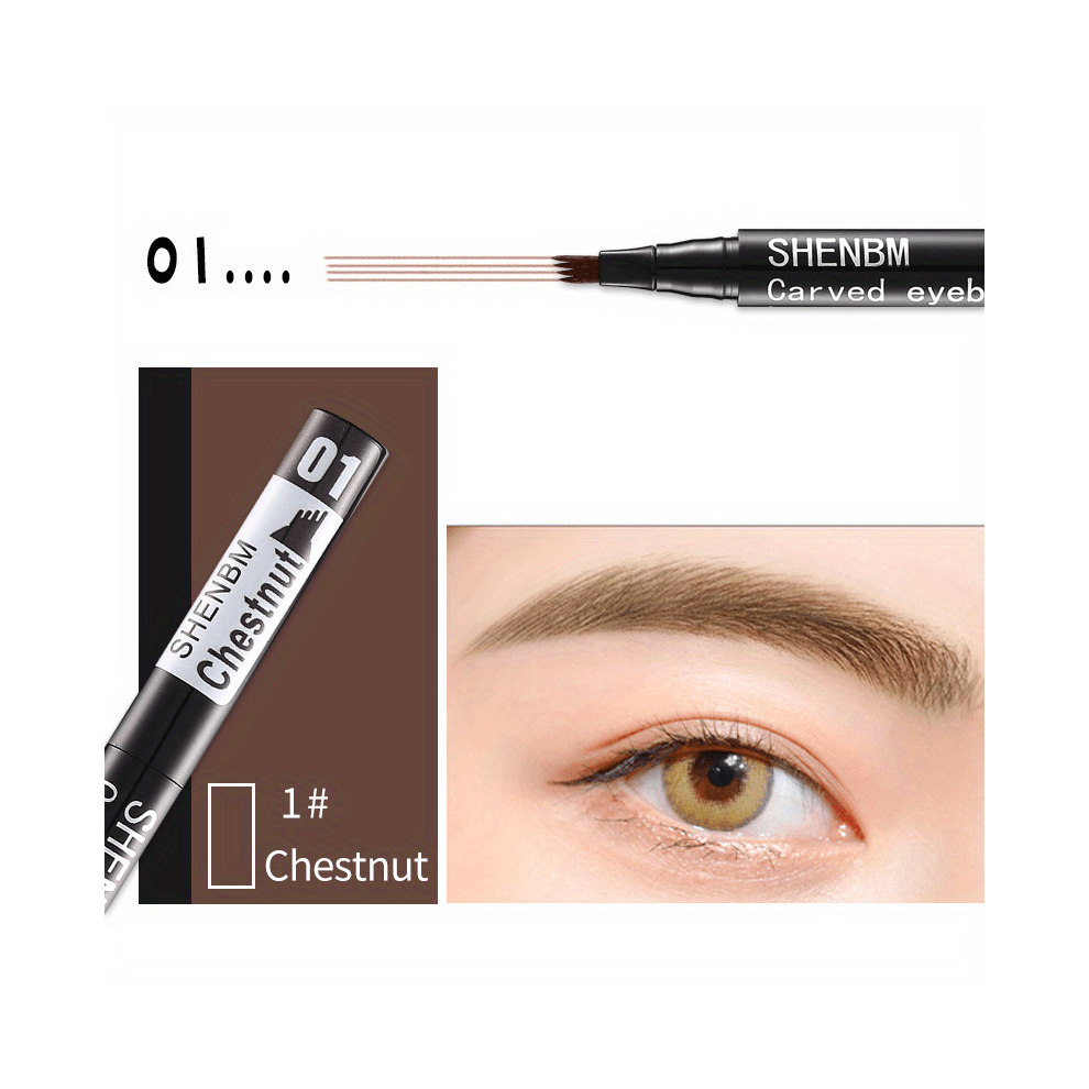 Multicoloured Waterproof And Sweatproof Eyebrow Pencil For Natural Makeup Long Lasting And Non Smudge Brown Perfect Gift For Girls On Holidays