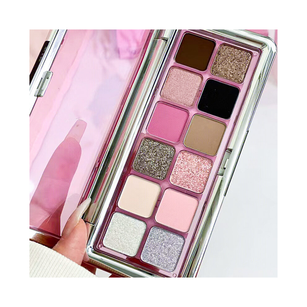12 Colors Nude Eyeshadow Palette Matte Shimmer High Pigment Gray Tone Smokey Punk Style Waterproof Professional Eyeshadow Palette