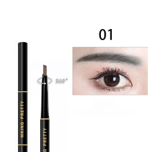 Waterproof Double ended Eyebrow Pencil with Brush Automatic Rotary Stick for Flawless Makeup Application