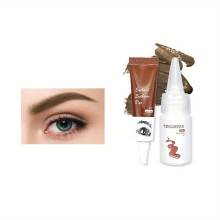 Waterproof Eyebrow Dye Kit Fast Drying Semi Permanent Eyebrow Coloring Cream for Long Lasting Results