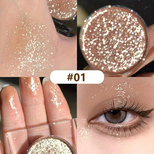 Glitter Eyeshadow Mashed Potato Texture Pearly Monochrome Eyeshadow Polarized Light Eyeshadow Makeup 3 Colors