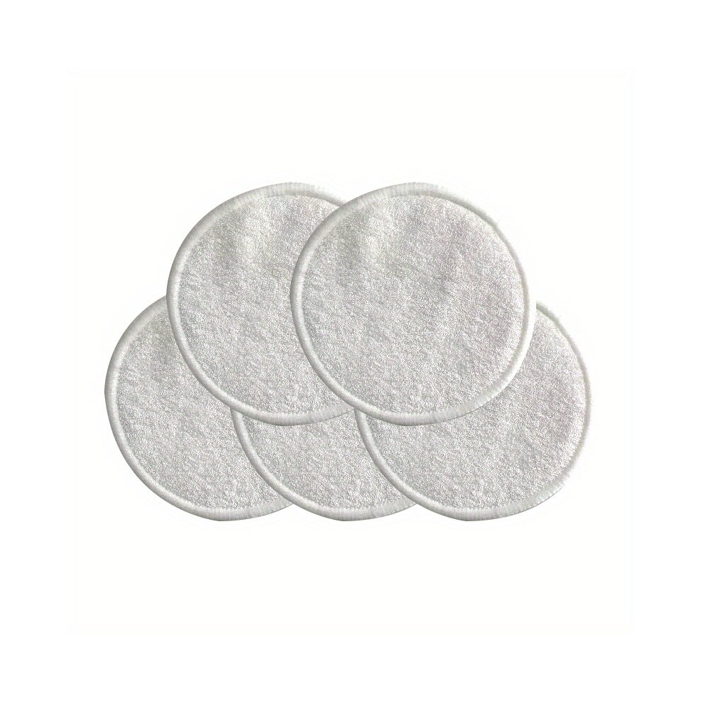 White 5 Pcs Fiber Cleaning Pad Makeup Removal Environmentally Friendly Pad Ultra Soft And Reusable Ultrafine Fiber Towel