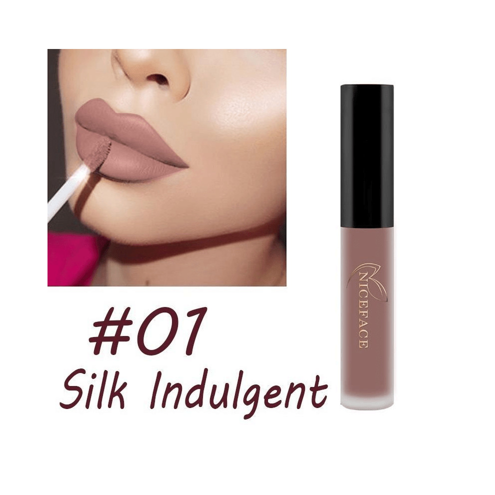 Multicoloured Waterproof Matte Liquid Lipstick Long Lasting Lipgloss Velet Moisturizing Lip Gloss Natural Nude