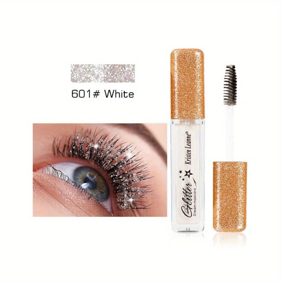 12 Colors Mascara Glitter Shimmer Finish Colorful Volumizing Mascara Sparkle Buildable Washable Lashes Extension