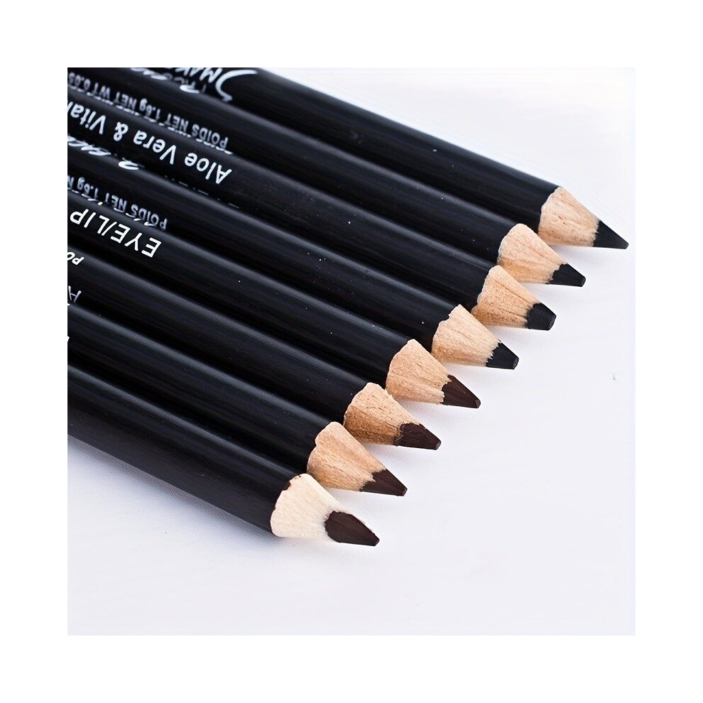 Multicoloured 2Pcs Eyebrow Pencil Carbon Eyeliner Eyebrow Pencil Dual Use Makeup Pen Smudge Proof And Sweat Proof