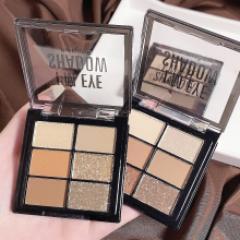 6 Highly Colored Earth Tone Eyeshadow Platte Glitter Pearlescent Matte Waterproof Eyeshadow Palette Cosmetics Makeup