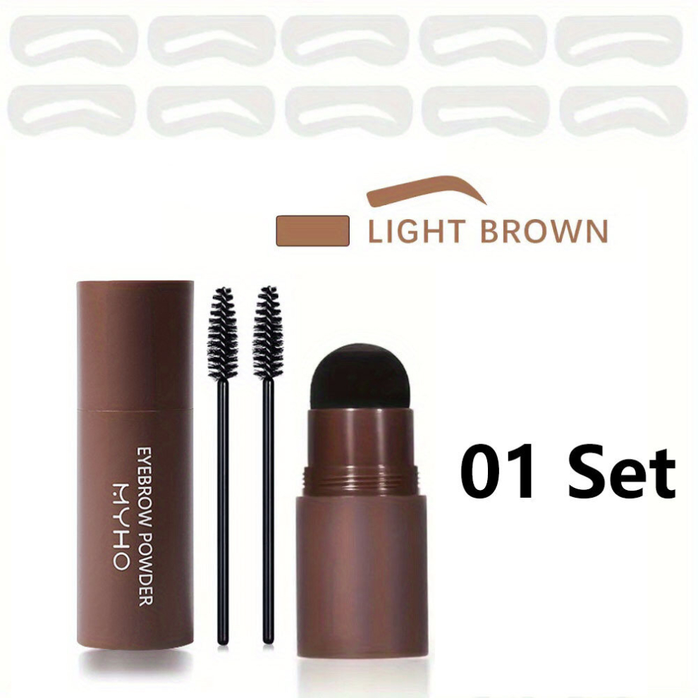 Multicoloured Eyebrow Stamp Stencil Kit One Step Eyebrow Stamp Shaping Kit For Perfect Brow With 10 Reusable Eyebrow Stencils And 2 Eyebrow Brushes Long Lasting Hai