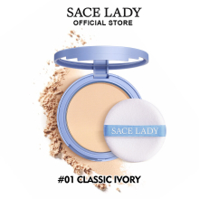 SACE LADY Control Face Pressed Powder Matte Smooth Setting Powder Makeup Waterproof Long Lasting Finishing Powder Flawless Lightweight Face Cosmetics